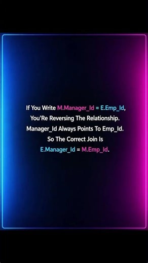 Employee Manager JOIN Wrong 😳 | Self Join Explained #shorts
