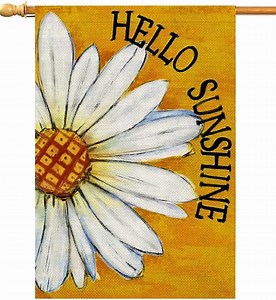 Spring Summer Flag 28 x 40 Double Sided, Large Outdoor Flag for Garden Yard and House, Floral Decorative flag for Outside