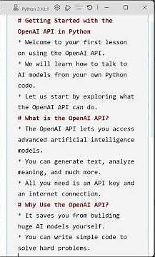 OpenAI API Explained: Python Setup and First Steps