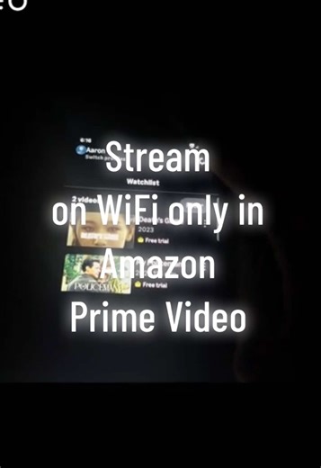 Stream on WiFi only in Amazon Prime Video