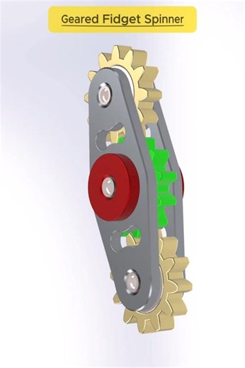 Geared Fidget Spinner | Gear Driven Spinner Mechanism ⚙️ #shorts