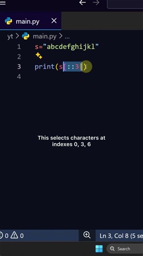 Get every third character #coding #programming #correctcoding #python