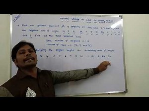 [NEW] EXAMPLE PROBLEM-2 ON OPTIMAL STORAGE ON TAPES WITH THREE TAPES IN GREEDY METHOD