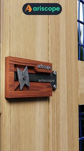 Satisfying Push Push Door Latch Lock and Unlock Loop on a Wooden Door Frame