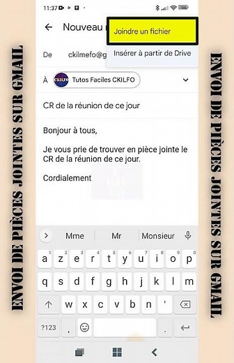 GMAIL - comment envoyer une pièce jointe par mail