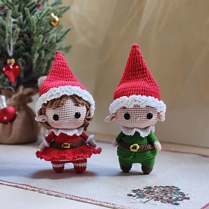 Christmas Crochet Pattern, Crochet Pattern Christmas Elves, Crochet Amigurumi Elf - Etsy