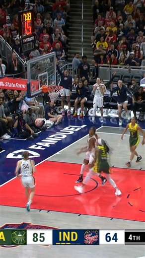 Katie Lou Samuelson lets the three fly ✈️ that's her 4th triple this quarter. | Indiana Fever
