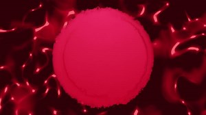 Download Looping red circle animated neon abstract geometric monochrome red water fluid background with empty place for logo or product promotion for free