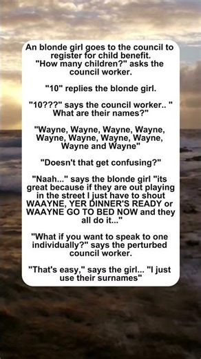 The Name Game #joke #humor #shorts #funny #kids #names #blonde #comedy #laugh #viral #short