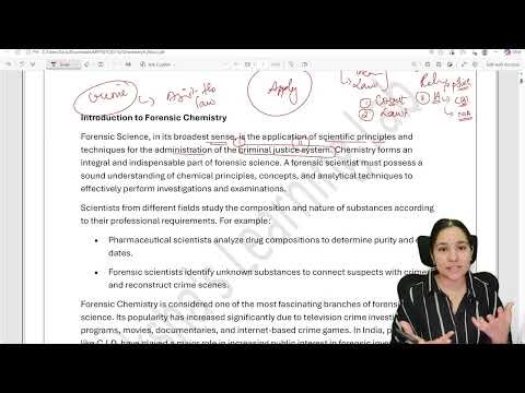 MPPSC Scientific Chemistry Demo Lecture - 1 I Introduction to Forensic Chemistry I Diksha Sharma