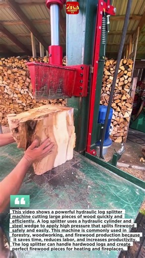 Amazing Hydraulic Log Splitter Machine | Fast Firewood Splitting Process