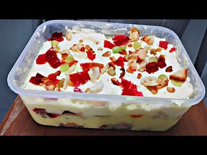 Quick Delicious Jelly Custard Pudding