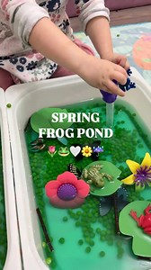 383K views · 1.1K reactions | Frog pond sensory activity! Water with...
