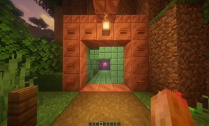 Minecraft player showcases smooth door animation created using command blocks