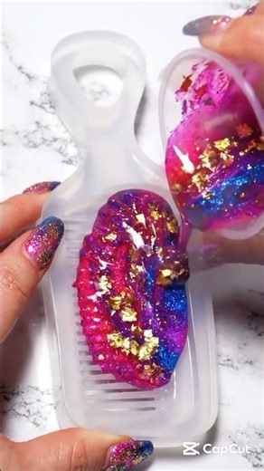 This Resin Comb Looks Too Luxury to Be Handmade 😳✨💎 #viral #resinart