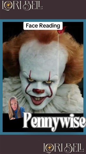 Lori Bell | Face Reading & Symbolic Hypnosis on Instagram: "Let’s Face Read this creepy ass clown. Face Reading is a practice that dates back over 3,000 years that we know of and is a way to read a persons personality through the structure of their face. Today it’s used by the government, movie casting directors, and on big cases for jury selection. ✨Comment “free Course” to get a link to my free course FACE READING - A BEGINNER’S GUIDE✨#facereading #pennywise #the #clown #so #creepy #giant #hea