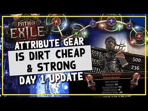 PoE 2 | ATTRIBUTE STACKING GEAR IS SO CHEAP - Pillar Stat Stacking Gemling Day 1 Update