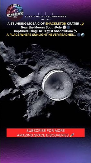 NASA Reveals the Darkest Crater on the Moon 🌙 Shackleton Crater