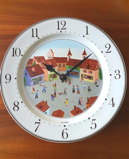 Villeroy & Boch Ceramic Wall Clock, Plate Clock, Design by Gérard Laplau, Clock, 1970s, Ceramic Clock, Kitchen Clock, Marked, Quartz, Cult - Etsy