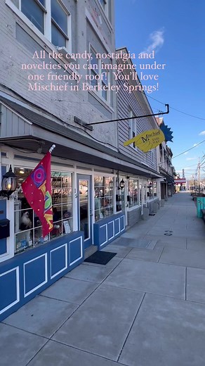 So excited to share this awesome Candy and More store filled with nostalgic treats! You’ll love your visit to Mischief - Sweets & Shenanigans in Berkeley Springs, WV! #smallbusinesssupportingsmallbusiness | Jennifer Maghan
