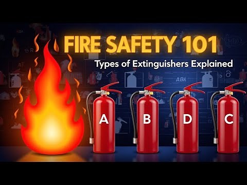 🔥 Classification of Fire & Types of Fire Extinguishers | Fire Safety Guide | HSEstudy.in