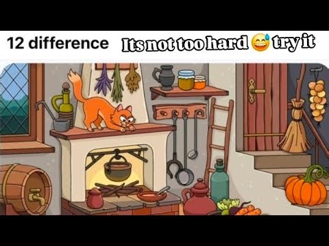 Can You Find 12 Differences? Only Genius Can Solve This Puzzle! 🧠🔍