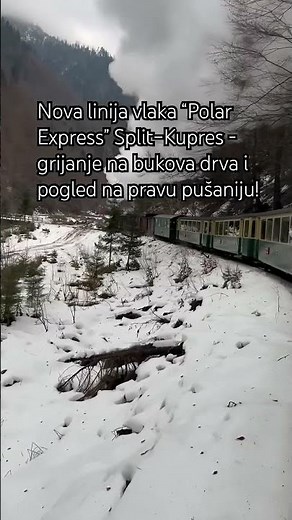 Nova linija vlaka “Polar Express” Split–Kupres - grijanje na bukova drva i pogled na pravu pušaniju