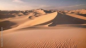 Explore the majestic Sahara desert's iconic sand dunes, where vast expanses of golden sands stretch as far as the eye can see.