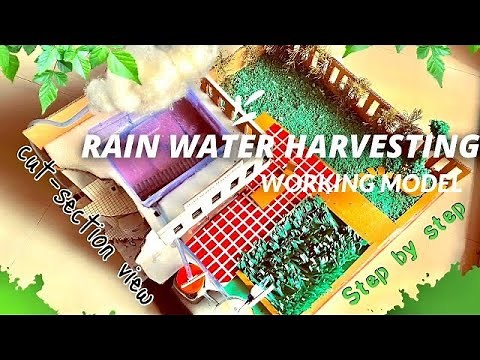 rain water harvesting project class 12 water conservation working model_3D #scienceexhibition