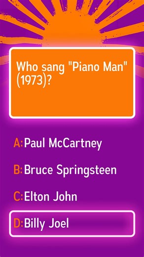 Can you name the singer of Piano Man (1973)?