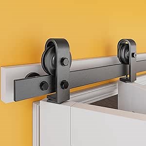 40" Bifold Barn Door Hardware Kit for Double 18" Doors, 3.3FT Bi Folding Barn Door Track Kit, Top Mount Roller, Heavy Duty, Slide Smoothly Quietly(NO Door)