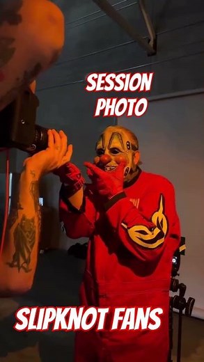 slipknot Shawn clown crahan sesión photo backstage 2024