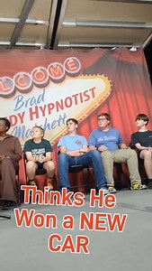2.2K reactions · 92 shares | #hypnosisshow #funny #funnyvideos #hypnotized #fair #bradcomedyhypnotist #hypnosis #hilarious #amazing #dancing #hot #cold #1 #2 #newcar | Brad Comedy Hypnotist | Facebook