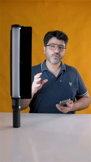 8.9K views · 20 reactions | Wellbent SL500R, a 60W light stick with bi-color lights and an RGB LED panel. We can adjust the color temperature, produce any color using hue, saturation, and intensity, and access 19 color effects through the mobile app. The light has a rubber grip, reversible band door, and a 5200 mAh battery that can last up to 2.5 hours and charges fully in 3 hours. | Kunal Malhotra | Facebook