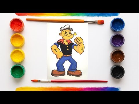 How to draw Popeye #popeye #drawing #painting #art #cartooncharacter