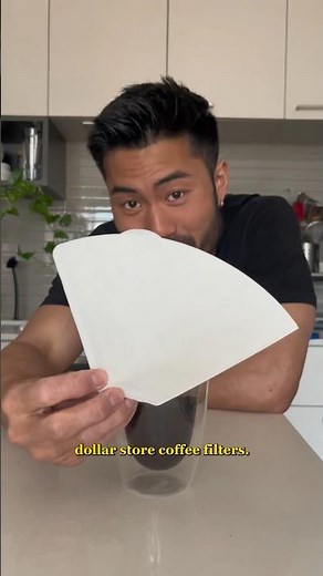 Using coffee filters from the dollar store