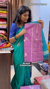 70K views · 410 reactions | ✨Restocked Chenoori silk saree, rs.799 ✨ what’s app to order - 9345630672 ✨ruffletrends.com, search - RU654 @ruffle_trends [Diva Khadi Saree Combo, Ready-To-Wear Blouse, Traditional Sarees Online, Ruffle Trends Sarees, Saree Boutique in Chennai, Buy Sarees Online with Blouse, Online Saree Shopping Chennai, Magil Combo Sarees Online, Trendy Sarees for Women Online, Handloom Cotton Sarees, Handwoven Cotton Sarees | Ruffle Trends | Facebook