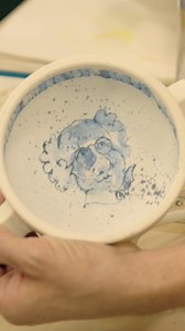 Beautiful examples of decorating techniques by our potters: underglaze pencils, underglaze painting, sprigs and slip trailing. #potterythrowdown | The Great Pottery Throw Down
