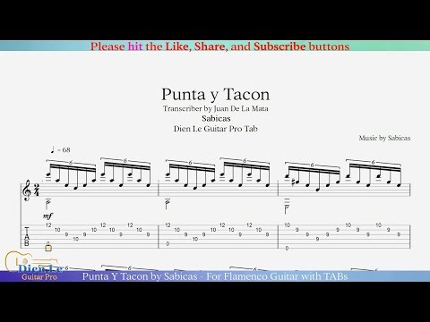 Punta Y Tacon by Sabicas - For Flamenco Guitar with TABs