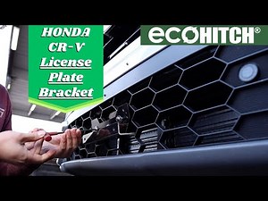 How to install the license plate holder and license plate on the Honda CR-V