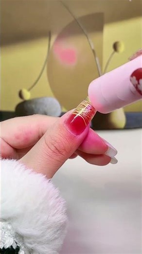 How to apply Gel Nail Stickers #nails #naildesigns #nailart #manicure #nailtutorial 🍬