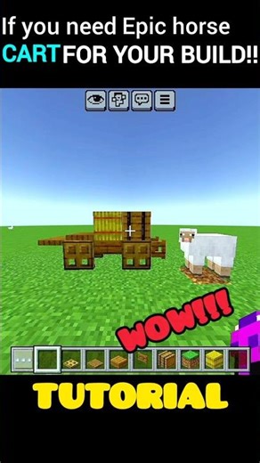 Minecraft Horse Cart Build 😱 #shorts
