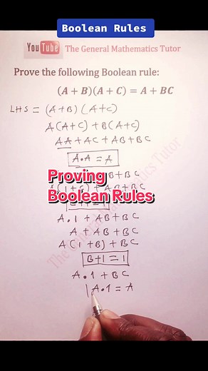 Understanding Boolean Rules in Discrete Mathematics