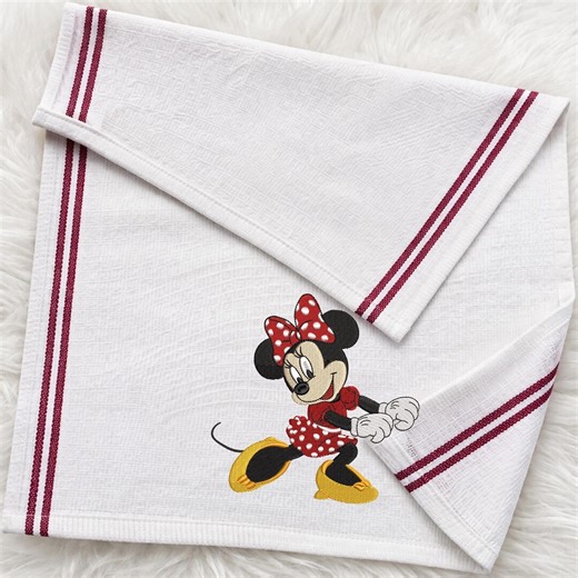 Cute Kitchen Towel Embroidery Pattern, Cartoon Character, Girl Mouse Machine Embroidery Design, 6 Sizes Included, Instant Download File - Etsy