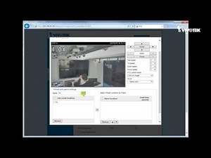 PTZ preset settings in 9000 series