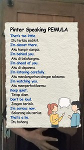 664K views · 11K reactions | Belajar speaking bahasa inggris untuk pemula dari kalimat-kalimat singkat dan berguna. Selamat mencoba #english #bahasainggris #speaking #fyp | Empire English Page | Facebook