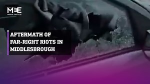 A video shared online showed residents of Middlesbrough assessing the damage caused by far-right riots on Sunday, highlighting smashed windows and damaged vehicles. In recent days, far-right riots have erupted across the country, targeting Muslims, minorities and their properties after false rumours circulated online claiming the suspect of a deadly stabbing attack in Southport was a Muslim immigrant. | Middle East Eye