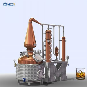 [Hot Item] 50L-200L Commercial Whiskey Vodka Brandy Gin Moonshine Distiller Automatic Alcohol Distiller Red Copper Distiller