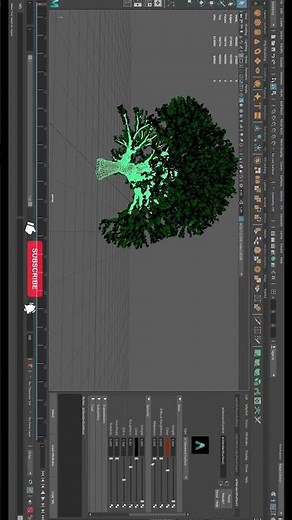 how to create a Tree 3d model in Maya.//#3d #blender3d #3dmodel #viral #shorts #trending