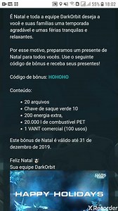 Código de bônus pra darkorbit